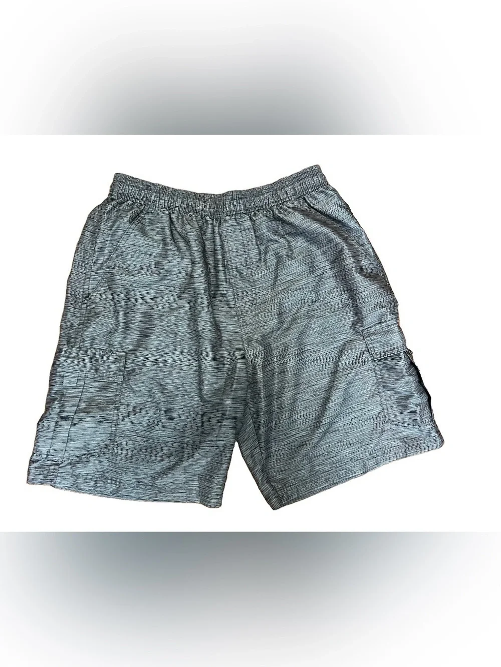 Avia Heathered Gray Athletic Hybrid Cargo Shorts Size Large